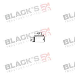 Cab Glass-Sliding Lower Rear - Clear suitable for John Deere -  L32955