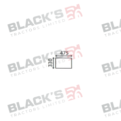 Cab Glass - Fixed Lower Rear - L32956 suitable for John Deere -  L32956