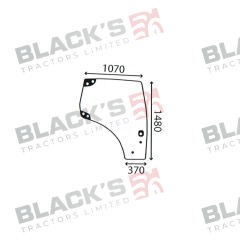 Cab Glass - Curved RH Door- Green Tint suitable for New Holland -  