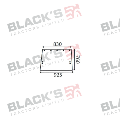 Cab Glass-  Side Window - Green Tint suitable for John Deere -  R50757
