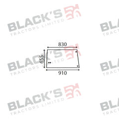 Cab Glass LH/RH - Side Window - Green Tint suitable for John Deere -  L55038