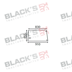 Cab Glass- Side Window - Clear suitable for John Deere -  L55037