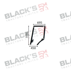 Cab Glass- LH Top Door - Clear suitable for John Deere -  L63914