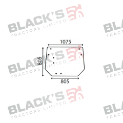 Cab Glass - Rear Window - L57284 suitable for John Deere -  L57284