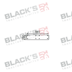 Cab Glass- Opening Lower Rear - Clear suitable for John Deere -  L57285