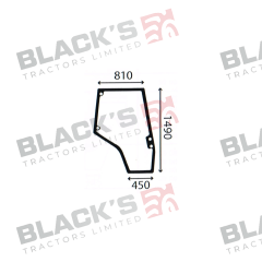 Cab Glass-Curved RH Door - Green Tint suitable for Massey Ferguson -  4272775m1