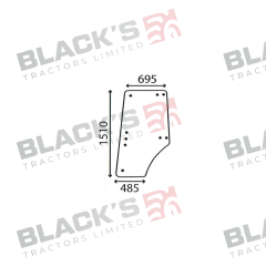 Cab Glass- Door - Clear suitable for Zetor -  10368056