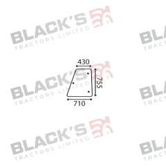 Cab Glass-Top Door - Clear suitable for Zetor -  60117961