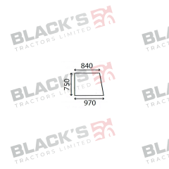 Cab Glass-Side Window - Clear suitable for Zetor -  59117907
