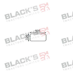 Cab Glass - Lower Rear - 59117929 suitable for Zetor -  59117929