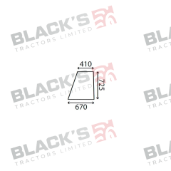 Cab Glass- Top Door - Clear suitable for Zetor -  59117964