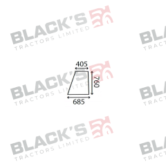 Cab Glass- Top Door - Clear suitable for Zetor -  57187910