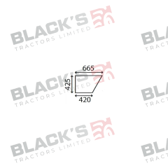 Cab Glass- Lower Door - Clear suitable for Zetor -  56477903