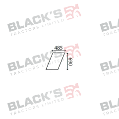 Cab Glass- Top Door - Clear suitable for Zetor -  67827917