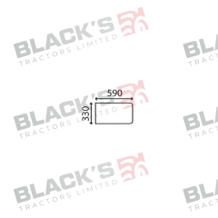 Cab Glass - Lower Rear - 69117956 suitable for Zetor -  69117956