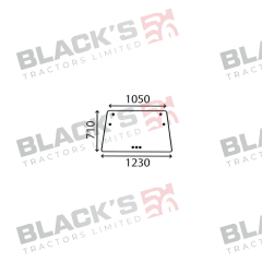 Cab Glass- Front Window- Green Tint suitable for Deutz -  4363115