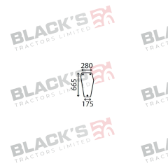 Cab Glass- RH Lower Front- Green Tint suitable for Deutz -  4351732