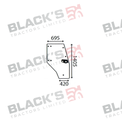 Cab Glass- RH Door- Clear suitable for Deutz -  4352849