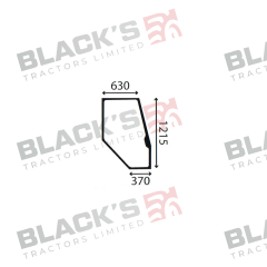 Cab Glass- Curved RH Door- Green Tint suitable for Deutz -  4386536