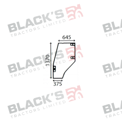 Cab Glass-Curved LH Door- Clear suitable for Deutz -  4402777