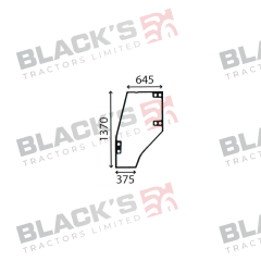 Cab Glass- Curved LH Door- Green Tint suitable for Deutz -  4402778