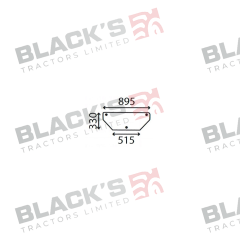 Cab Glass-Lower Rear- Clear suitable for Deutz -  4383611