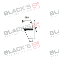 Cab Glass- RH Door- Green Tint suitable for Deutz -  4358530
