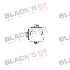 Cab Glass- Side Window- Green Tint suitable for Deutz -  4363399
