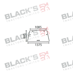 Cab Glass- Rear Window- Green Tint suitable for Deutz -  4337959