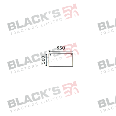 Cab Glass- Lower Rear- Green Tint suitable for Deutz -  4347230