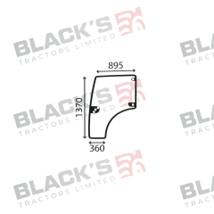 Cab Glass-LH Door- Green Tint suitable for Deutz - 001422960/10