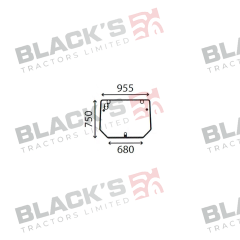 Cab Glass- Rear Window- Green Tint suitable for Deutz - 001422950/10