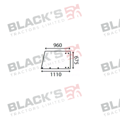 Cab Glass-Top Door- Clear suitable for Deutz -  4366138
