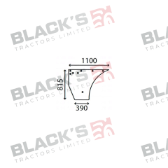 Cab Glass- Lower Door- Clear suitable for Deutz -  4400188