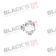 Cab Glass- Rear Window- Clear suitable for Deutz -  4401521
