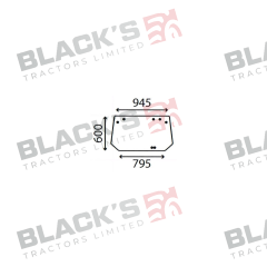 Cab Glass- Rear Window- Clear suitable for Deutz -  4401524