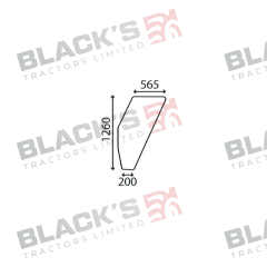 Cab Glass- Curved LH Door, Green Tint suitable for Fiat -  5130883