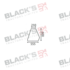 Cab Glass- Curved RH Side Window- Clear suitable for Fiat - 5120154