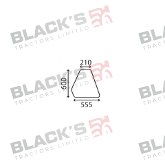 Cab Glass- Curved LH Side Window- Clear suitable for Fiat - 5120155