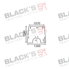 Cab Glass- Opening Front Window- Clear suitable for John Deere -  L59466