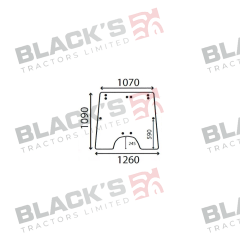 Cab Glass-Opening Front Window- Clear suitable for John Deere -  L57291