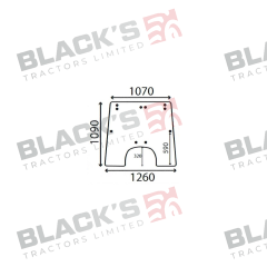 Cab Glass-Opening Front Window- Clear suitable for John Deere -  L57290
