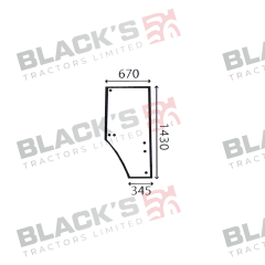 Cab Glass- RH Door- Green Tint suitable for John Deere -  R131164