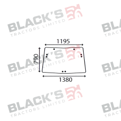Cab Glass- Front Window- Clear suitable for John Deere -  L78726