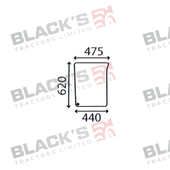 Cab Glass - J D - 6000 &amp; 6010 Series - RH Lower Front- Green suitable for John Deere -  L171332
