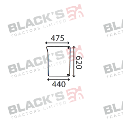 Cab Glass - LH Lower Front- Green Tint suitable for John Deere -  L78533