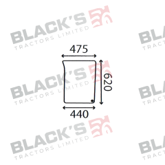 Cab Glass - LH Lower Front- Green Tint suitable for John Deere -  L171331