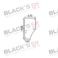 Cab Glass - LH Door- Green Tint suitable for John Deere -  L169102
