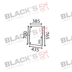 Cab Glass - RH Side Window- Clear suitable for John Deere -  L78538