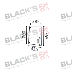 Cab Glass - RH Side Window- Green Tint suitable for John Deere -  L171975